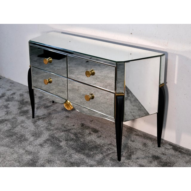 Vintage Art Deco Mirrored Chest of Drawers, 1920s For Sale - Image 12 of 13