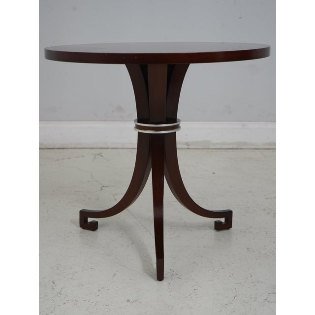 1990s Boiler & Co Modern Design Greek Key Round Table For Sale - Image 5 of 12
