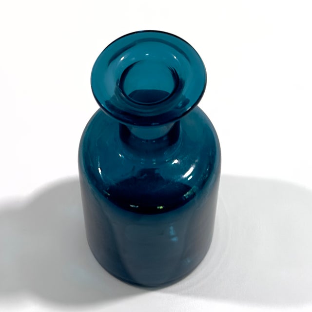 Glass Sophisticated Finnish Style Inky Blue Decorative Glass Vessel Curation - Group of 5 For Sale - Image 7 of 13