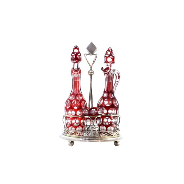 Cruet Set with Silver Structure, Set of 3 For Sale - Image 9 of 9