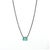 Early 21st Century Square Paraiba Tourmaline Diamond Chain Happy Necklace For Sale - Image 5 of 8