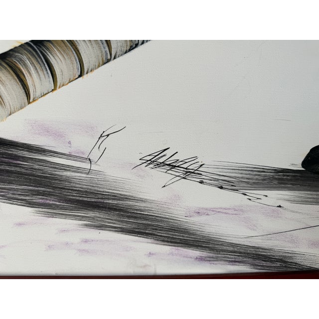 Large Vintage Haitian Coastal Tropical Impressionist Oil on Canvas Painting – Framed For Sale - Image 10 of 13