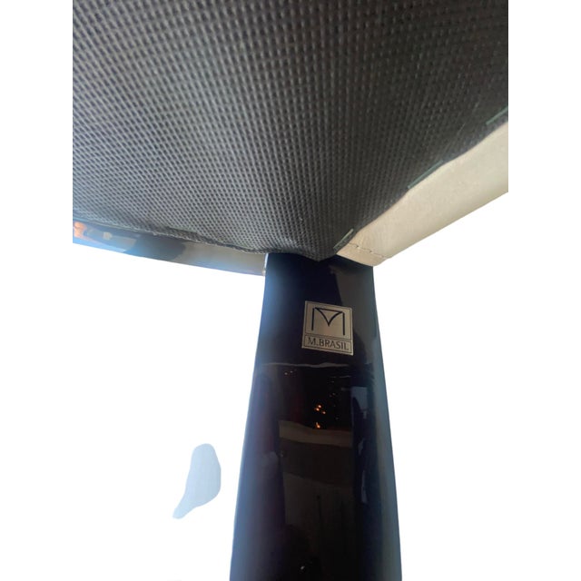 Custom Mahogany Lacquer Frame Leather Dining Chairs- Set of 10 For Sale - Image 12 of 12