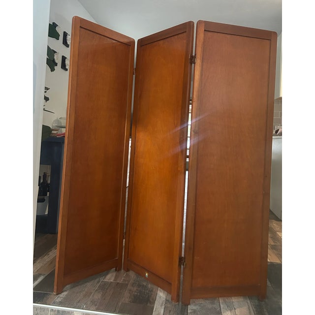 3 18x50 panels. Has an old sticker from furniture place but it is pretty worn off. Used in our family for about five...