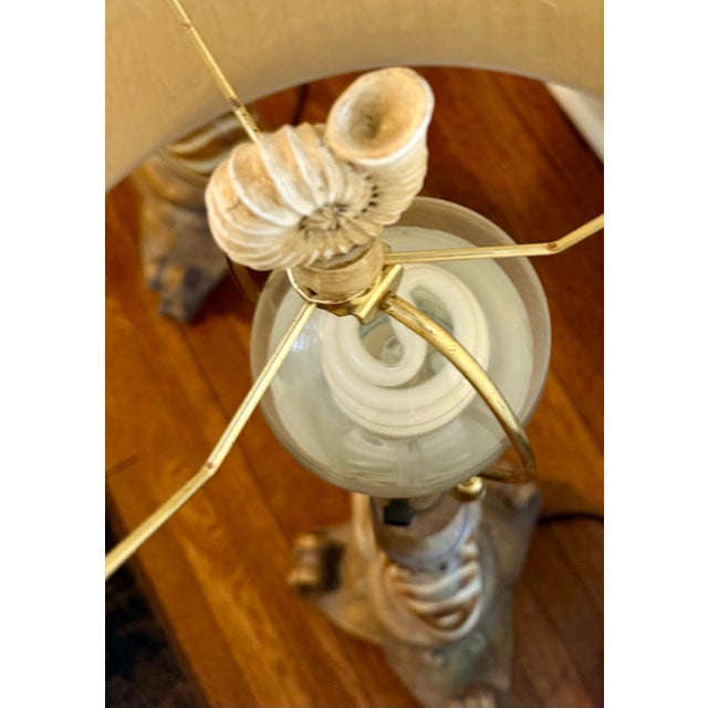 Mid 20th Century Nautilus Shell Table Lamps - a Pair For Sale - Image 12 of 12