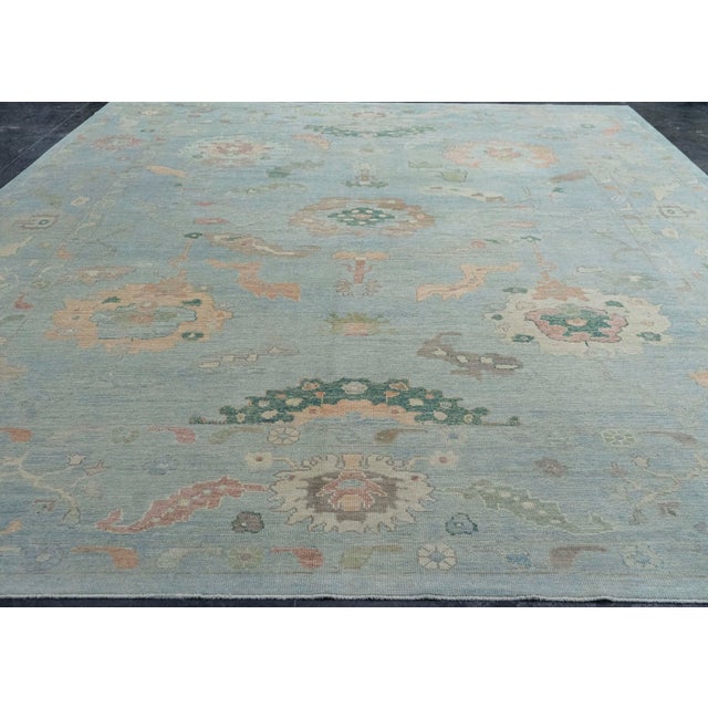 Turkish Oushak Rug 12'3" x 15'5" #20404 Explore a curated collection of hallway runners, wool rugs, and handmade...
