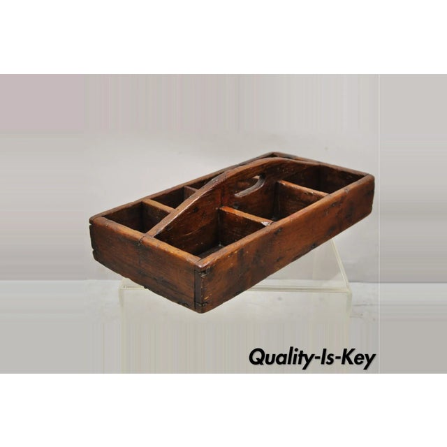 Antique French Provincial Country Wooden Storage Caddy Tool Box Desk