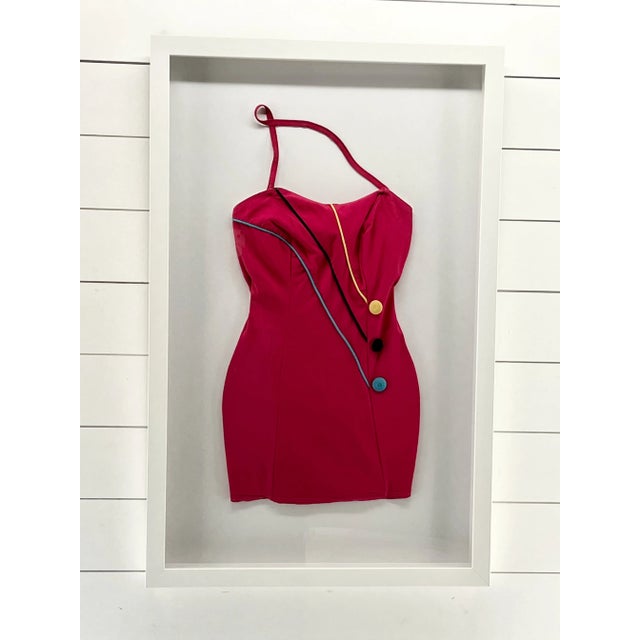 Art Deco Vintage Pink Swimsuit Framed - Coastal Wall Art For Sale - Image 3 of 4
