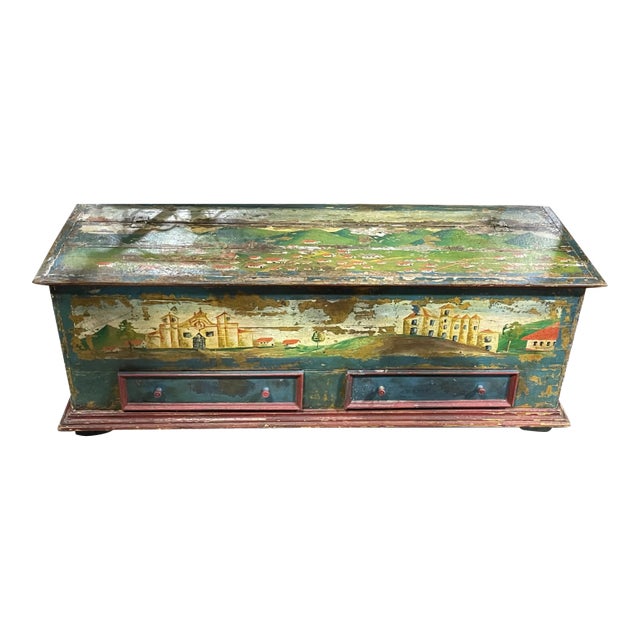 Late 19th Century Painted Italian Chest For Sale