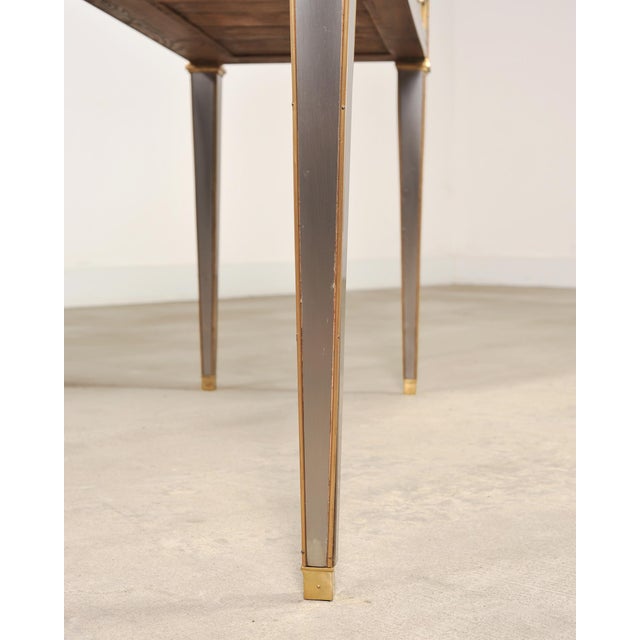John Vesey Style Steel and Bronze Neoclassical Desk or Console For Sale - Image 16 of 17