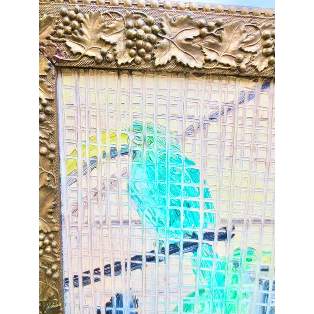 Hunt Slonem Hunt Slonem Emerald Touconettes 1980s Oil on Panel For Sale - Image 4 of 10