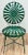 Pair of iconic antique iron sunburst metal garden chairs also referred to as "pinwheel spring" chairs, "Casablanca" or...