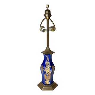 Porcelain and Brass Table Lamp from Rosenthal, Germany, 1920s For Sale