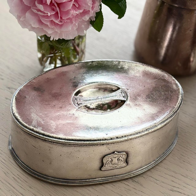 Shabby Chic Vintage Silver Plate Platter Cover the Shelburne Hotel Atlantic City Lid Cloche For Sale - Image 3 of 9