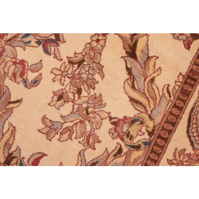Shabby Chic Shabby Chic Trellis 1990's Pak-Persian Ivory/Pink Wool Rug - 6'2'' X 9'3'' For Sale - Image 3 of 9