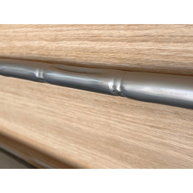 Mid 20th Century Faux Bamboo Etagere with Four Shelves and Mate Chrome Finished For Sale - Image 6 of 18