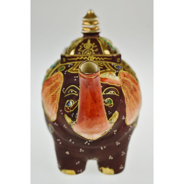 Vintage Japanese Moriage Elephant Teapot Chairish