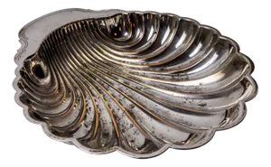 Silver-Plated Shell Vide Poche, Spain, 1970s