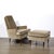1960s Mid-Century Walnut & Smoked Taupe Mohair Curved Arm Lounge Chair & Ottoman For Sale - Image 5 of 18