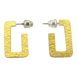 Gurhan Sterling Silver & 24k Gold Narrow Hoop Earrings - 2 Pieces