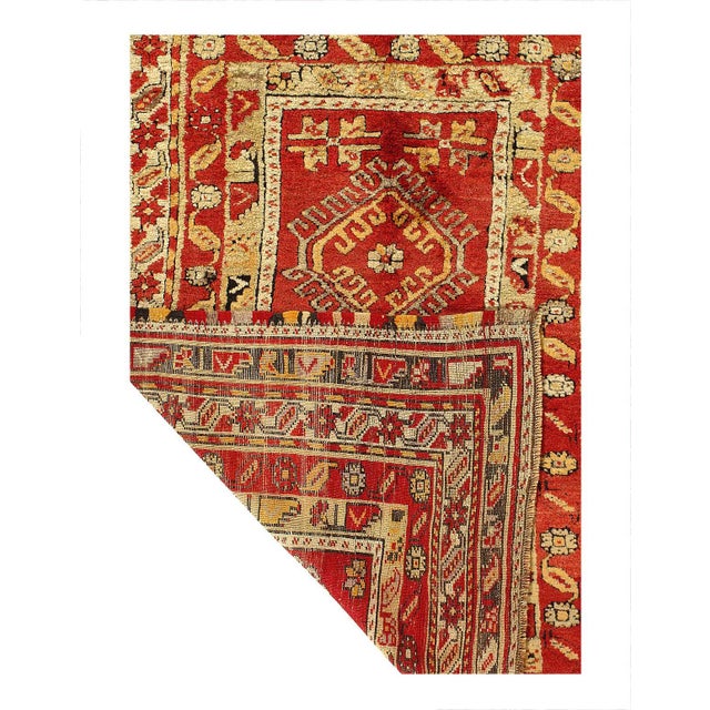Traditional Pasargad DC Turkish Vintage Hand-Knotted Konya Seccade Rug For Sale - Image 3 of 3