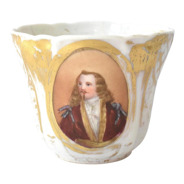 Antique 19th-Century Old Paris Porcelain Portrait Mug For Sale