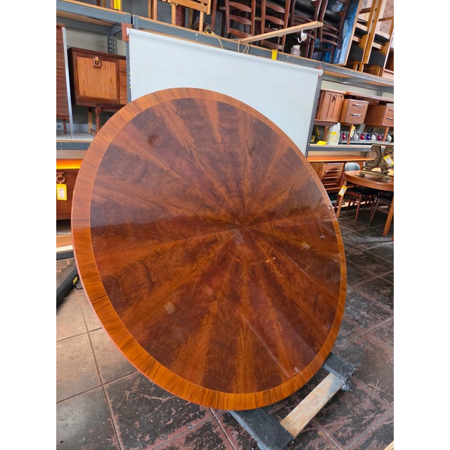 Antique 1940s Regency Style Large 71- Inch Mahogany Dining Table Game Table For Sale - Image 10 of 15