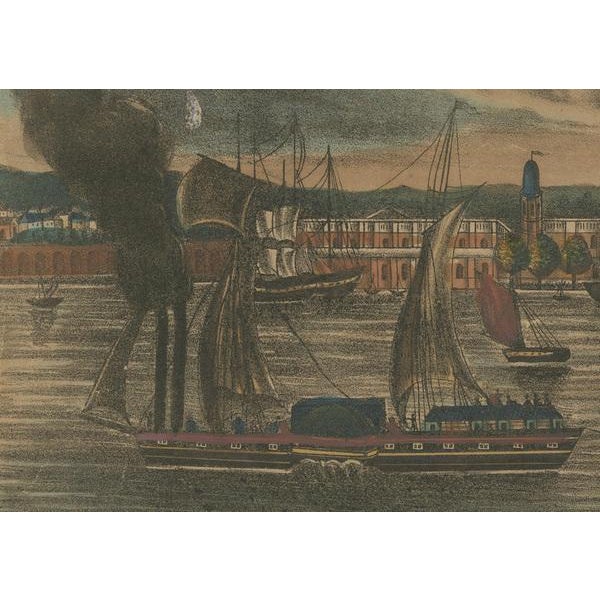 New Orleans, 1830s, Lithograph on Paper For Sale - Image 4 of 10