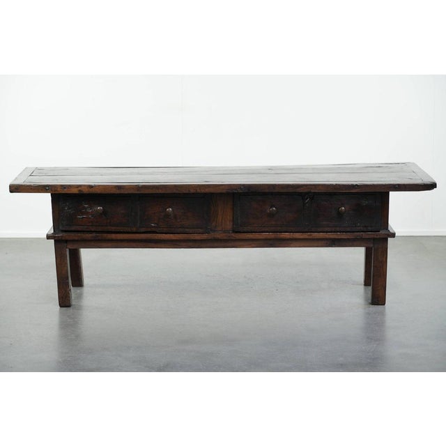 Antique Southern European Chestnut Coffee Table For Sale - Image 3 of 17
