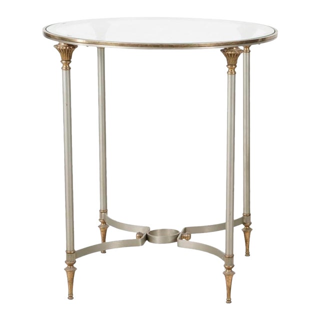 Maison Jansen Hollywood Regency Style Round Side or End Table For Sale