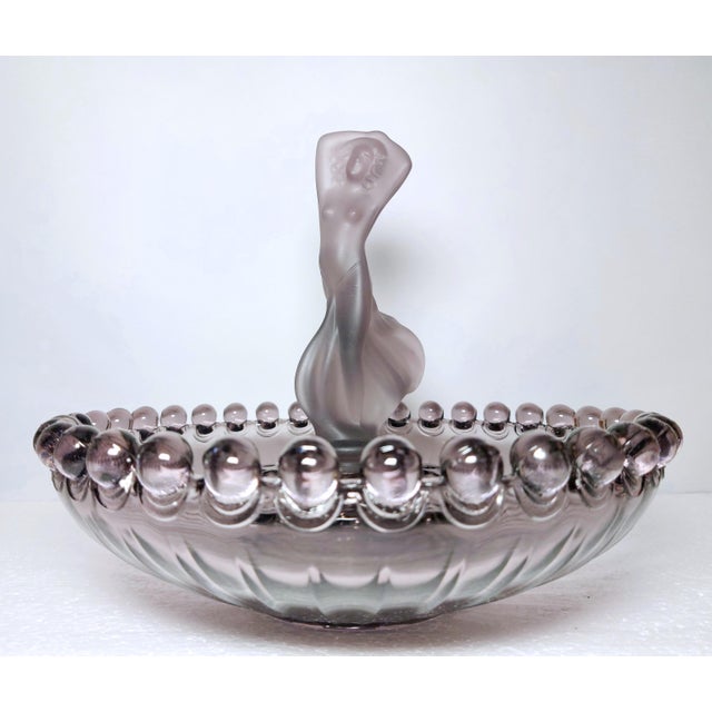 Vintage Art Deco Purple Glass Bowl by Josef Inwald, 1950s For Sale - Image 9 of 15