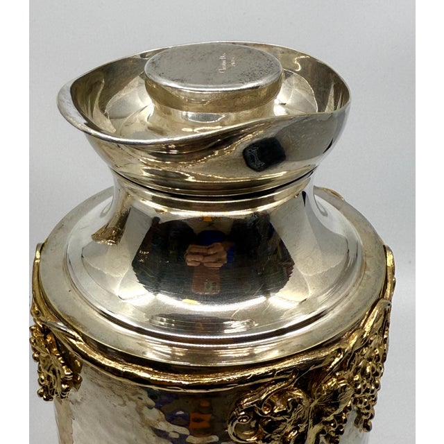 Silver Christian Dior Silver Plated Wine Cooler and Insulated Pitcher - Set of 2 For Sale - Image 8 of 12