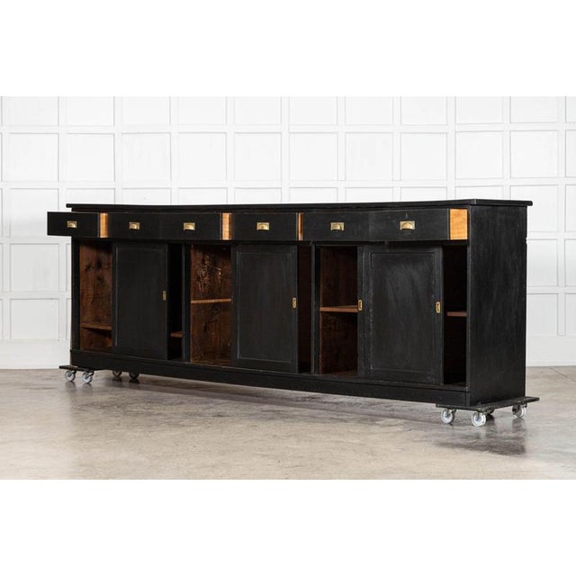 English Ebonised Oak Dresser Base, 1900 For Sale - Image 6 of 18