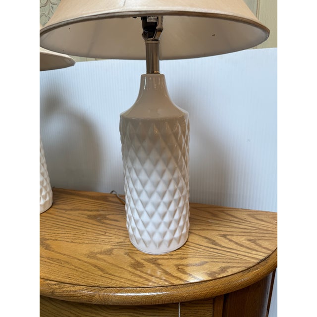Catalina Lighting Quilted Table Lamps, Pair For Sale - Image 9 of 12