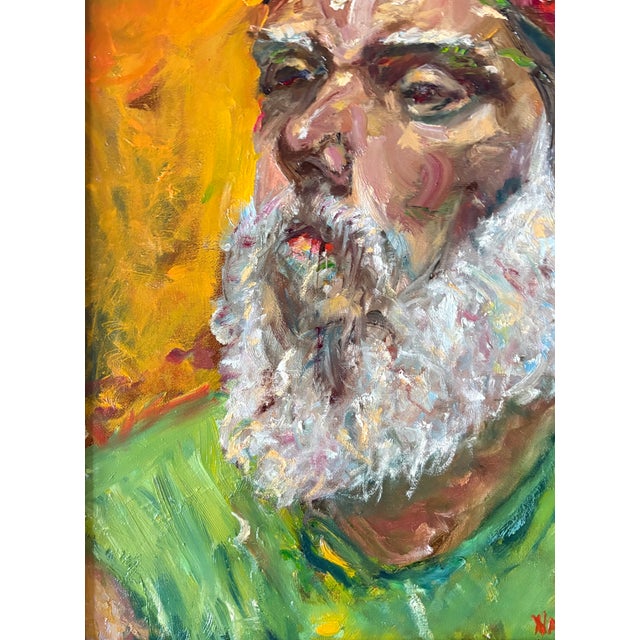 Portrait of a Man, Contemporary Expressionist Oil Paintings, by Van Ness For Sale - Image 10 of 11