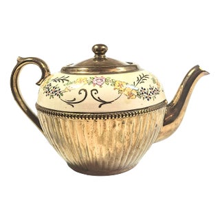 English Copper Lustre Teapot For Sale