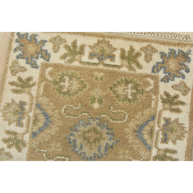 2020s Oushak Rug 2′ X 3’3” Beige Wool Traditional Hand-Knotted Oriental Carpet For Sale - Image 5 of 8