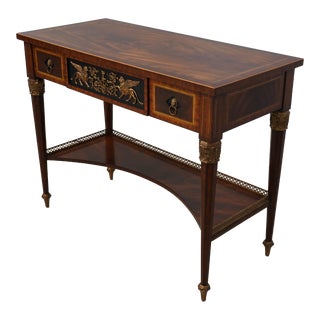 Maitland Smith Neoclassical Mahogany Server For Sale