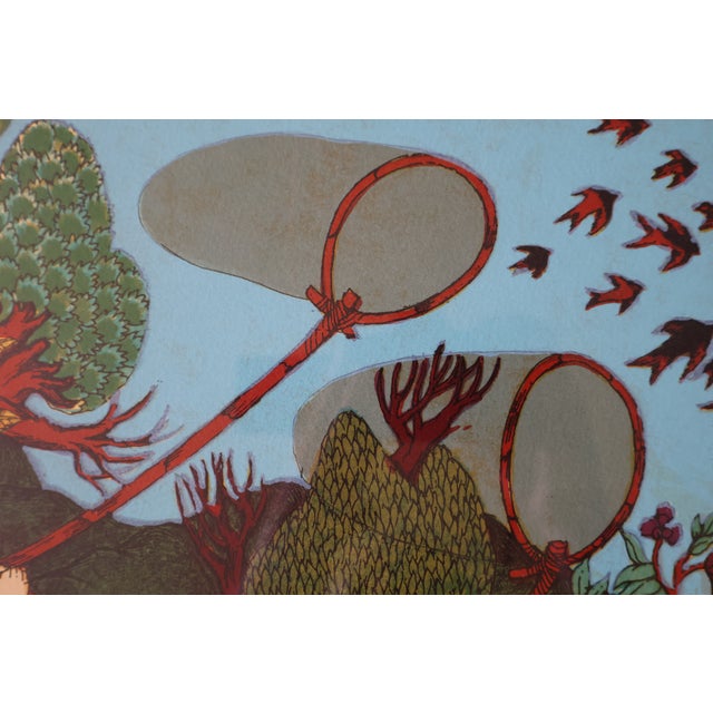 Vintage Diana Bennett “Royal Bird Hunters” Signed Lithograph, 224/300 For Sale - Image 9 of 18