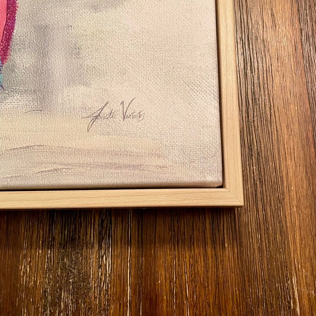 Contemporary Still Life of Vibrant Flowers Oil Painting on Canvas, Framed For Sale - Image 9 of 10