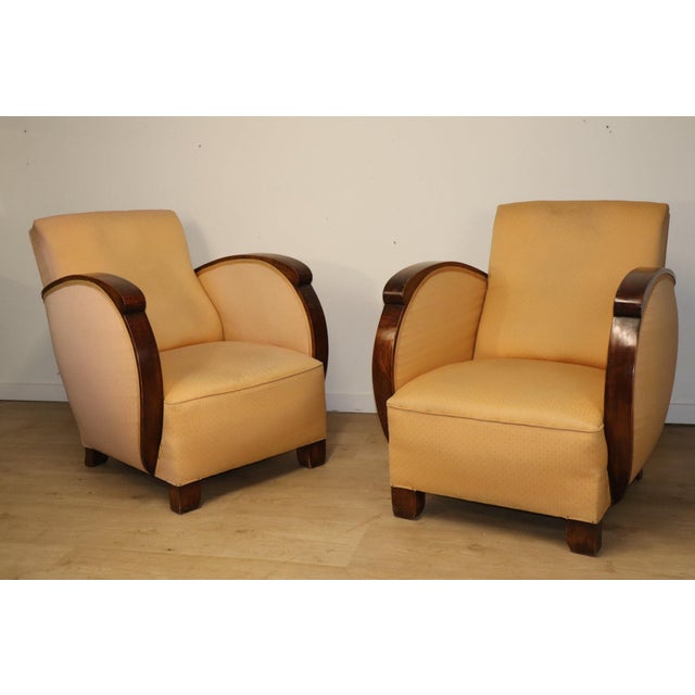 Art Deco Armchairs, 1940s, Set of 2 For Sale - Image 4 of 18