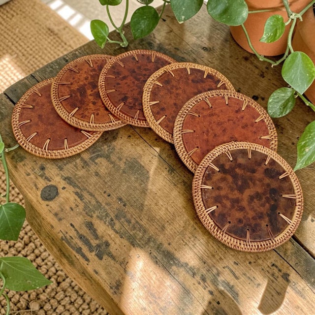 Elevate your home decor with these Terracotta & Rattan Coasters, expertly crafted to combine functionality and style. Each...