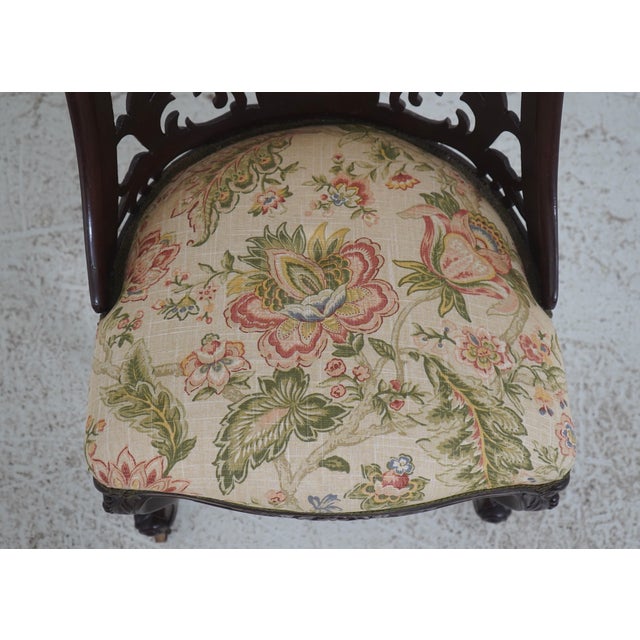 Antique Victorian Belter Walnut Small Scale Accent Chair For Sale - Image 12 of 18