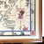Stunning signed hand-embroidered pictorial map of New Jersey made in 1937 by Edith Diver Masters of Irvington, New Jersey,...