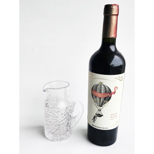 Glass 1960s Whitefriars Glassworks Ice Glacier Textured Glass Small Pitcher Designed by Geoffrey Baxter For Sale - Image 7 of 11