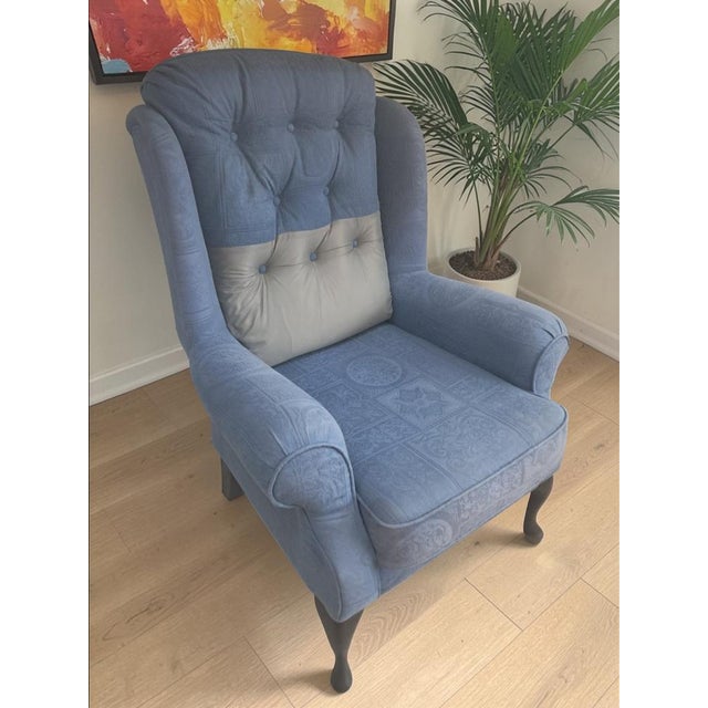 1990s Vintage Wingback Lounge Chair, 1990s For Sale - Image 5 of 17