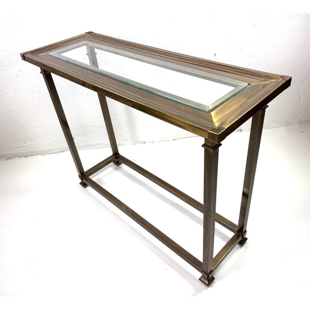 Mid-Century Vintage Solid Brass Console by Mastercraft For Sale - Image 10 of 10
