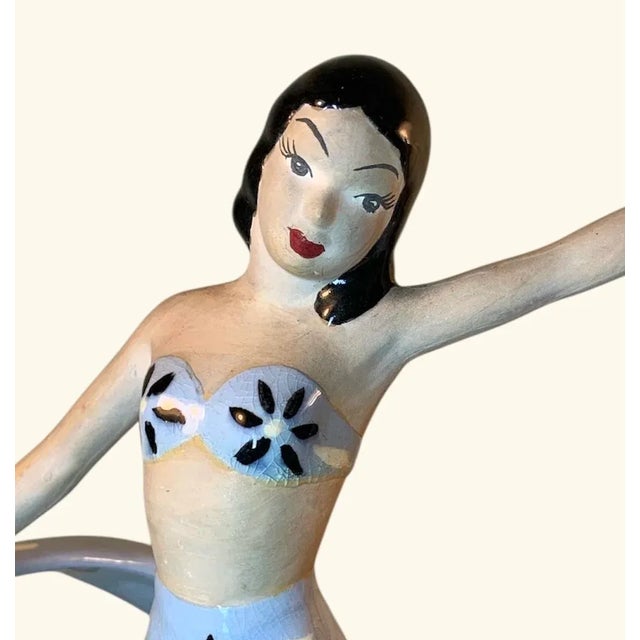 Original Art Deco California Pottery Padre Regal Dancing Girl Artist Signed 1940 For Sale - Image 4 of 5