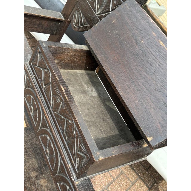 Victorian Oak Hall Stand with Mirror For Sale - Image 13 of 18