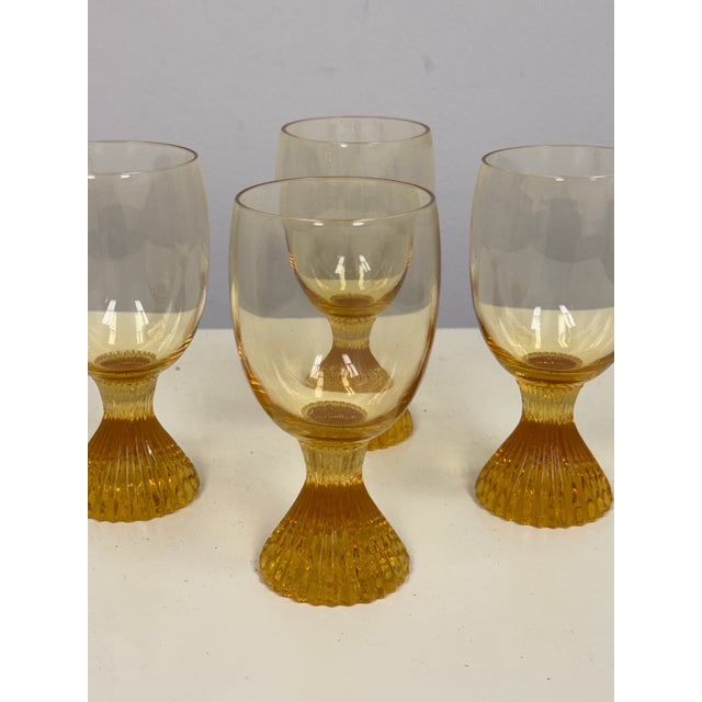 1970s Lenox Vintage 1970s Tempo Buttercup Yellow Glasses, Set of Four For Sale - Image 5 of 12